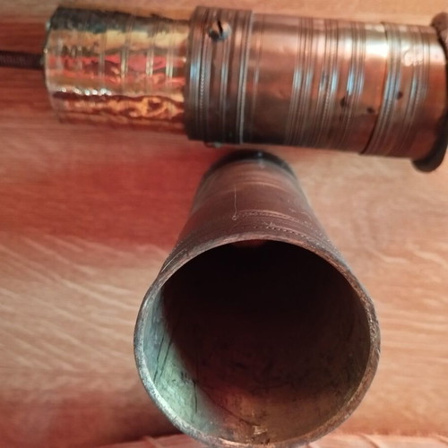 Coffee grinder used, brass, missing handle