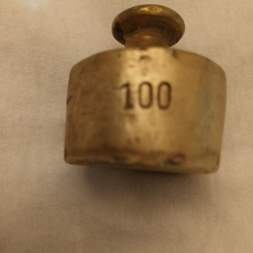 Old brass weight measure 100 dram used