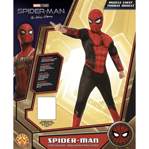 Spider-Man No Way Home V3 Deluxe Costume Medium like new, 5-6 years