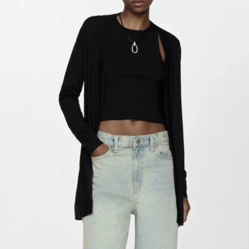 Mango black thin cardigan new, size Small