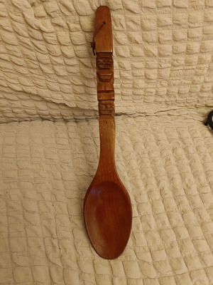 Wooden Decorative Spoon from Philippines 57 cm vintage