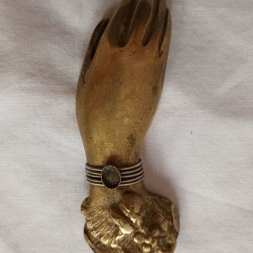 Bronze hand sculpture 12x4 cm