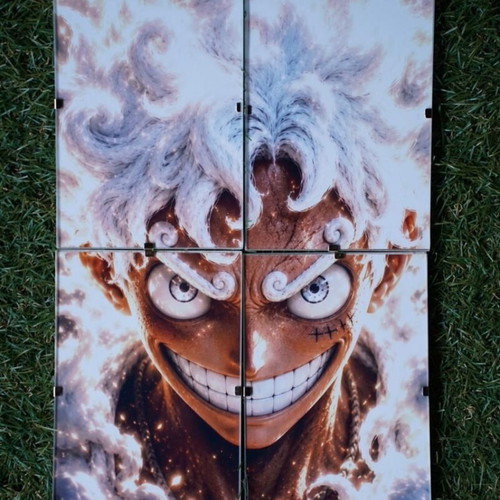 One Piece Gear 5 Luffy 4 Panel Wall Art set