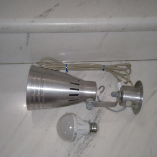 IKEA wall light like new, aluminum with switch and LED bulb