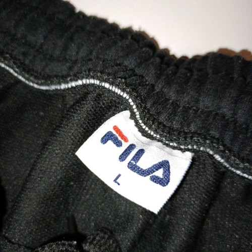 Fila sweatpants L used, black with yellow