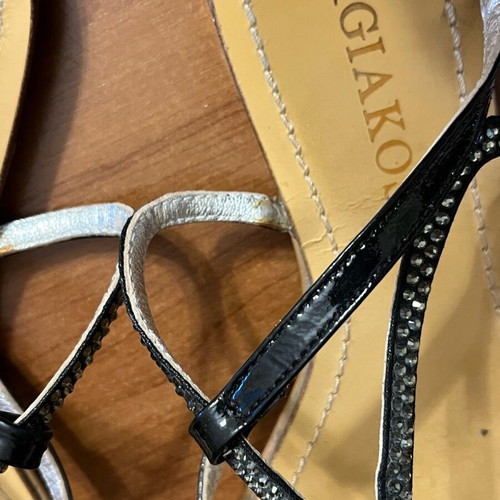 Sagiakos black sandals like new, size 39