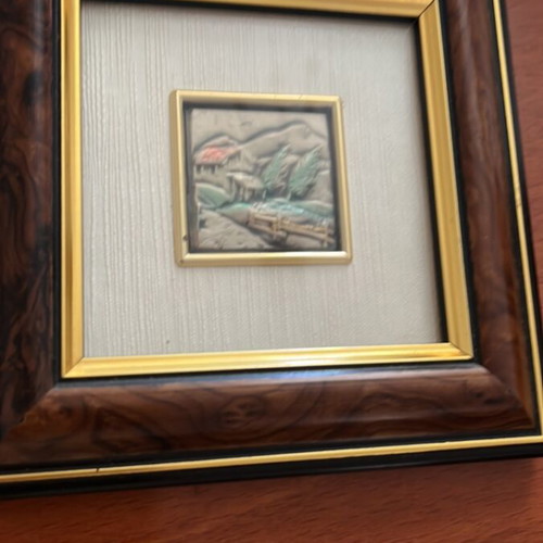 Wooden frames with silver 925 like new, size 13x13