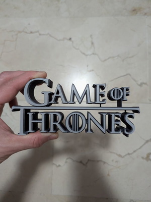 Game of Thrones 3D Print Logo new