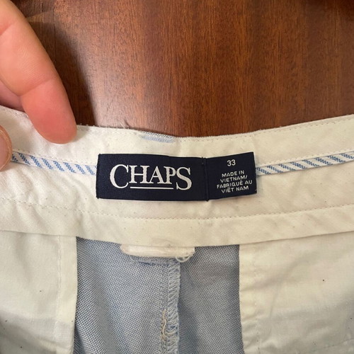 Chaps men's shorts size 33 like new, turquoise linen texture