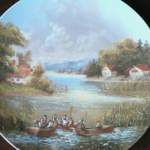 Bradex wall plates new, Seltmann Weiden collection, porcelain GDR 1986-1987