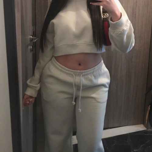 Zara tracksuit set white like new
