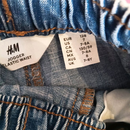 Jean jogger H&M for boy 7-8 years like new, blue