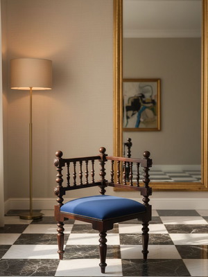 Vintage corner chair in Victorian style like new