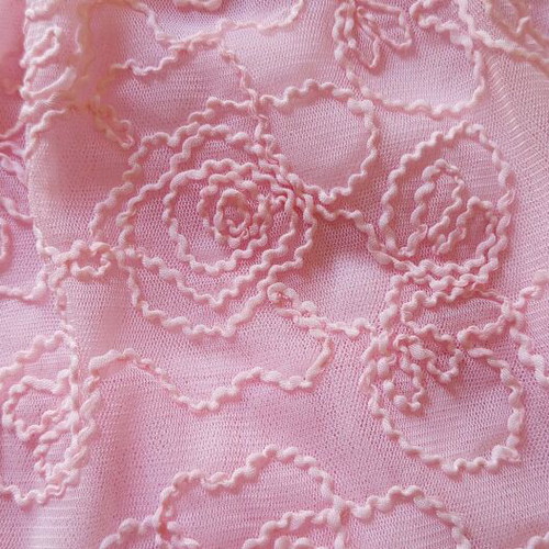 Liegelind pink baby dress with tulle and floral pattern, size 80