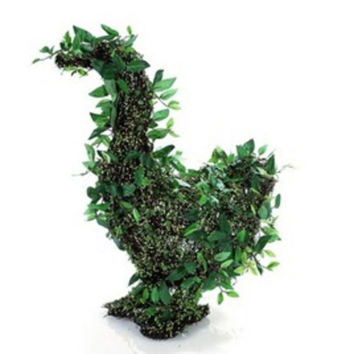 Decorative floor animals new with green foliage, set of 3 pieces