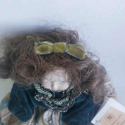 Capodimonte porcelain doll used, Italian vintage collectible