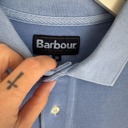 Barbour men's polo shirt size M like new, blue