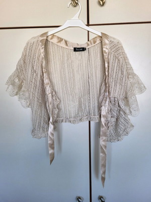 Toi&Moi bolero beige transparent like new, size S/M