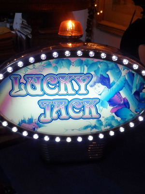 Vintage slot machine top Lucky Jack used from casino machine