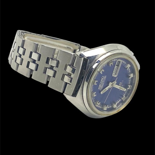 Seiko 5 Actus used men's watch with blue and white dial