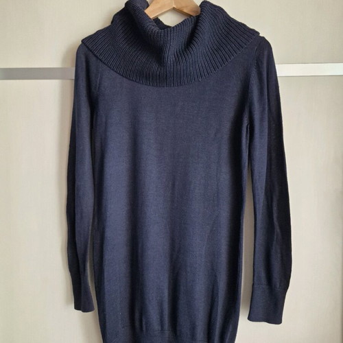Esmara navy knitted turtleneck dress used, size S