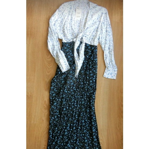 Mango two-tone dress, white and black