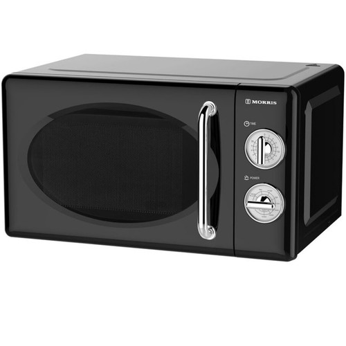Morris Retro microwave oven with grill 20lt new, black