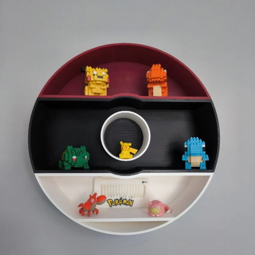 Pokeball Wall Shelf new, 25x25 cm