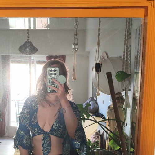 Boho crop top paisley print blue size M like new
