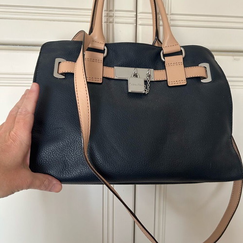 Calvin Klein women's handbag blue genuine leather like new