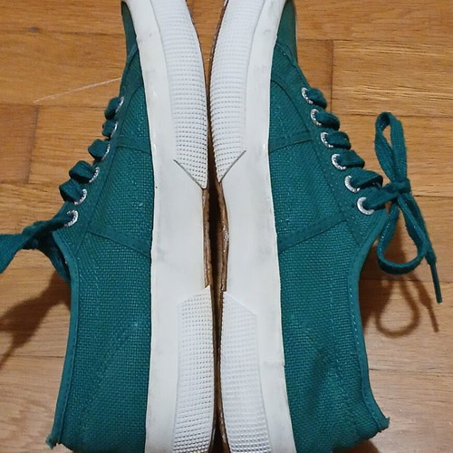 Superga 2750-Cotu Classic women's canvas sneakers used, size 40, green