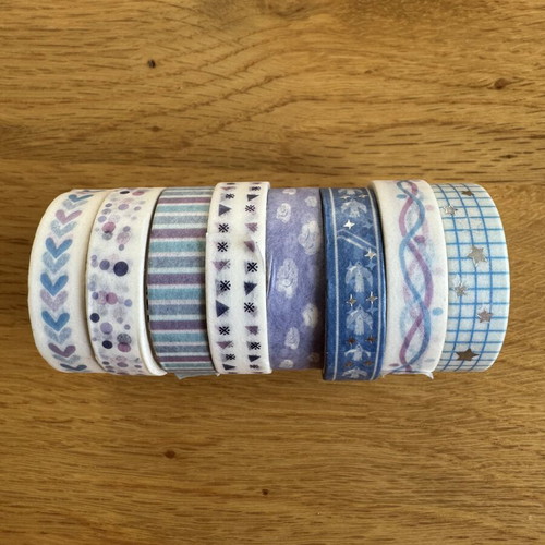 Stickers and vintage paper tapes like new, over 80 pieces