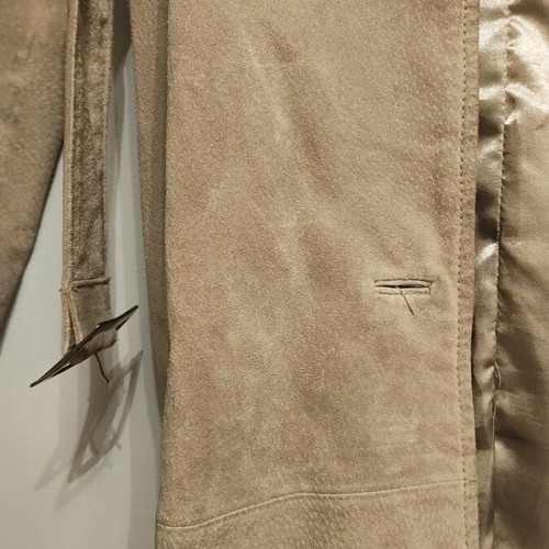 Vero Moda leather coat beige like new, size Small