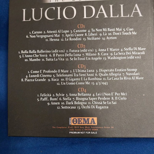 Lucio Dalla The Best Of 4CD new