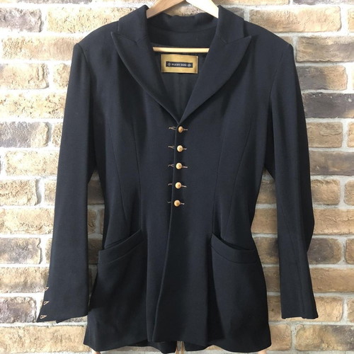 Plein Sud jacket used, size M, black with wooden buttons