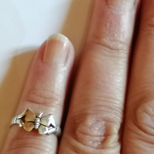 925 Silver Butterfly Toe Ring new, silver