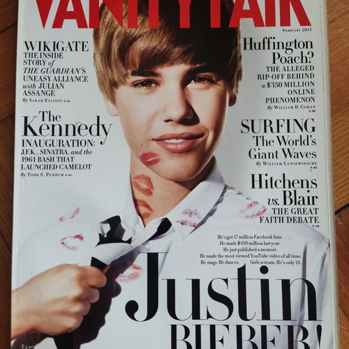 Vanity Fair February 2011 magazine like new, fashion, Justin Bieber