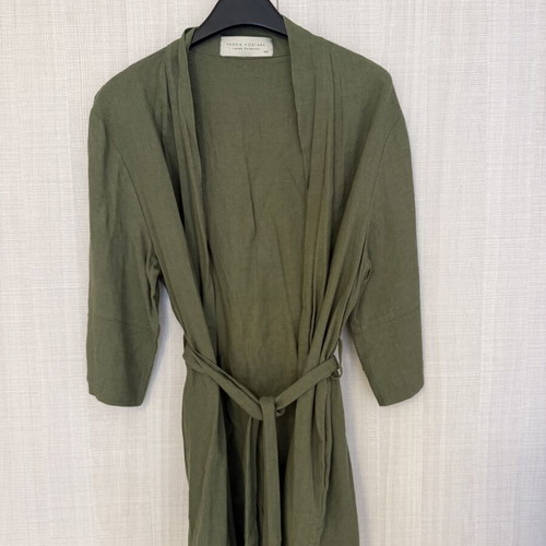 Vassia Kostara linen set like new, green blazer S/M and pants S