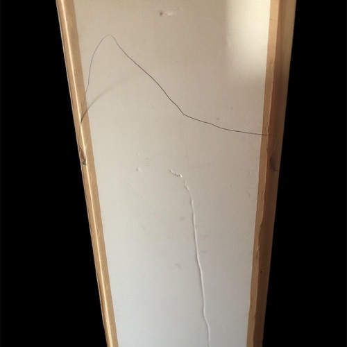 Painting Ekremes used, oil, sand, collage 57x138cm