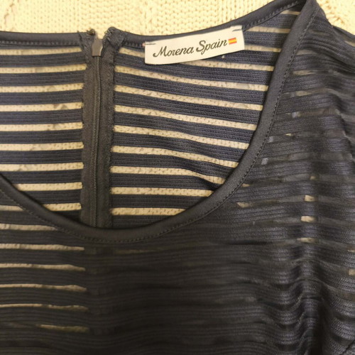 Morena Spain dress XXL like new, dark blue with striped fabric