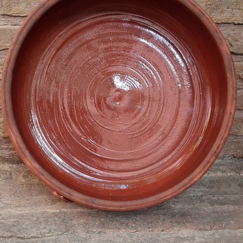 Handmade vintage traditional clay yiouvetsi pot like new