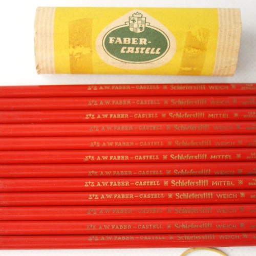 Vintage μολύβια A.W. Faber Castell Schieferstift Weich πακέτο 12 καινούργια