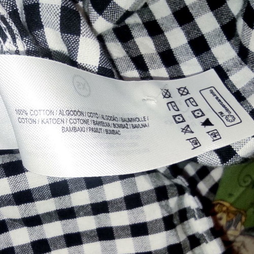 Peter Pan Collar Gingham Shirt Primark like new, black and white, XS