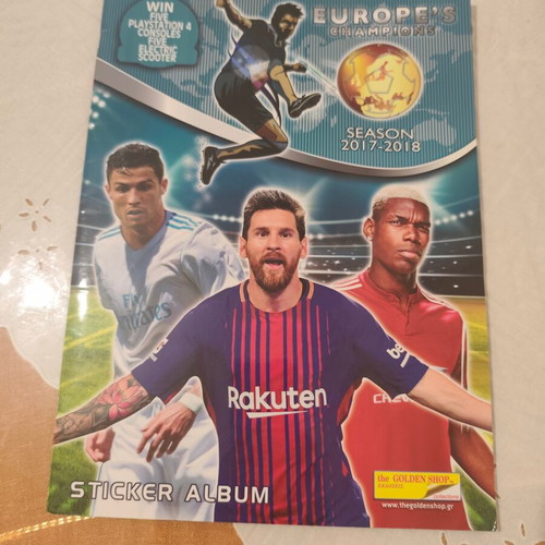 Europe's Champions 2017/18 sticker album like new