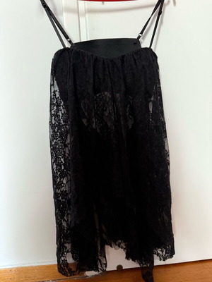 Black bodysuit with lace like new, with open back