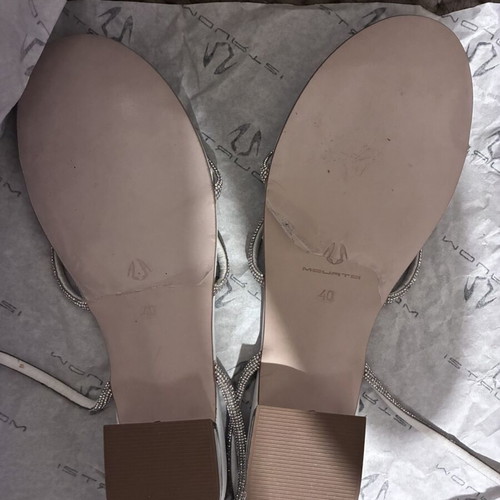 Mourtzi white sandals new with tag, size 40