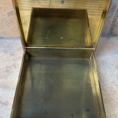 Zolotas brass box used, 13x13x3 cm