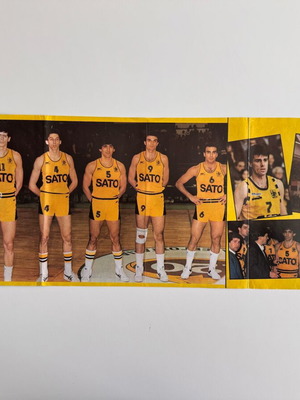 Aris 80's Basketball & Levadiakos Poster used, double-sided