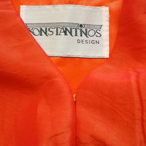 Women's set orange taffeta fabric like new