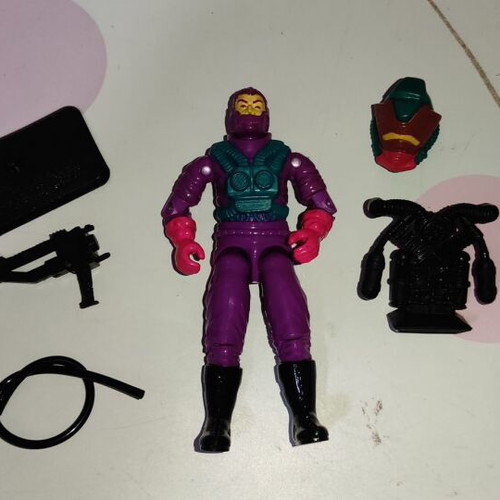 G.I.JOE Toxo-Viper (v1) 1988 figure used with equipment